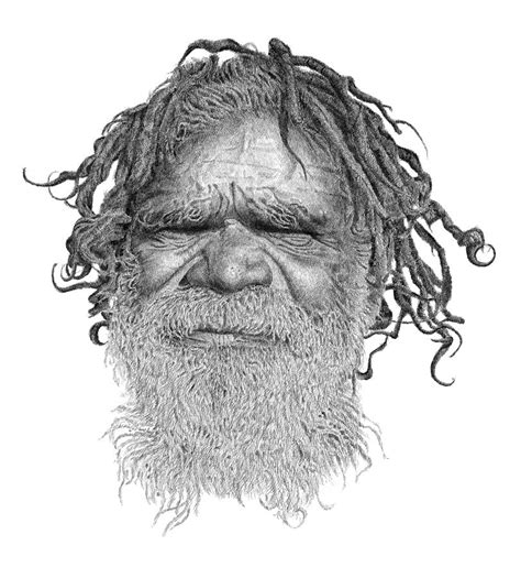 Paired with a bottle of ink, the humble pen can be used to create highly expressive drawings. Australia Aboriginal Drawing by Kim Philipsen
