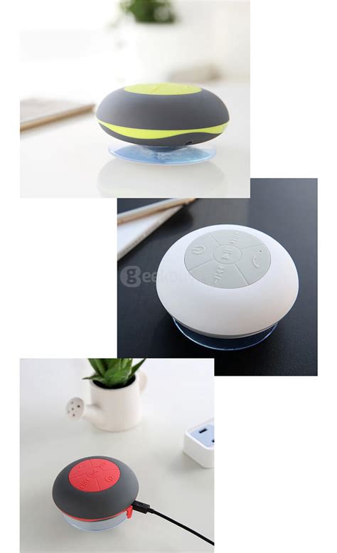 rock b1 portable suction cup bluetooth v2 1 speaker white