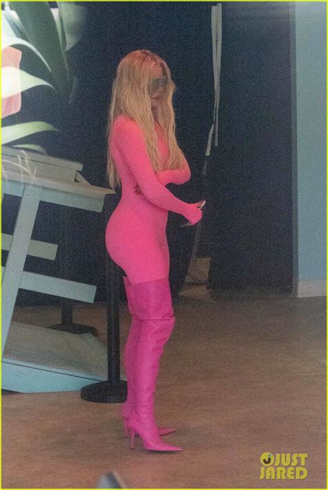 Kim Khloe And Kourtney Kardashians Are Barbie Girls In Hot Pink Looks Amalito