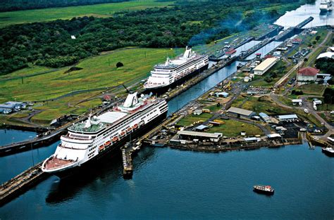 panama canal from the air photo