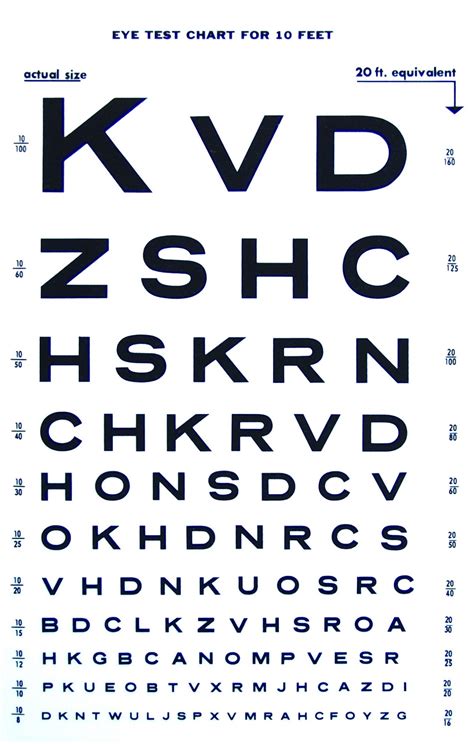 Printable Pediatric Eye Chart Kindergarten Eye Test Chart Eye Exam
