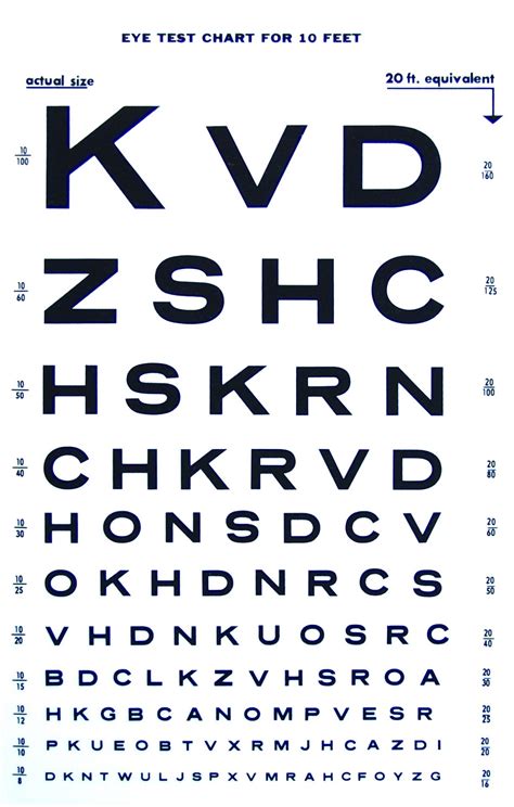 Snellen Chart Near Vision Printable