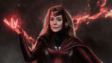 Elizabeth Olsen Marvel Comics Scarlet Witch 4k 5k Hd Wandavision