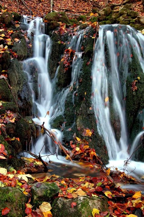 Waterfall In Autumn Stock Photo Image Of Waterfall Forest 3704510