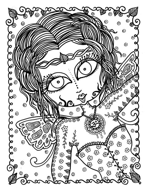 Zen Fairy Adult Coloring Page Instant Download Fairies To Colordigital