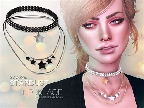 Necklace For Girls In 9 Colors Found In Tsr Category Sims 4 Female