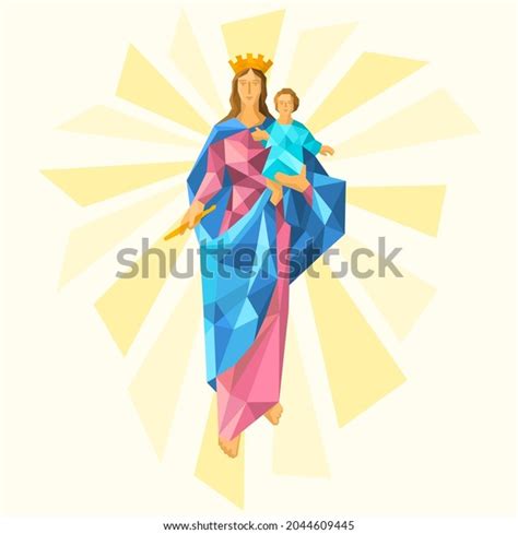 Our Lady Help Christians Virgin Mary Stock Vector Royalty Free