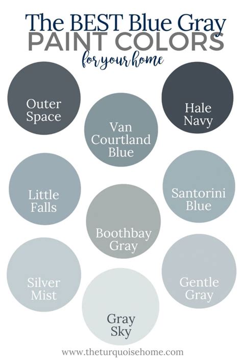 The Best Blue Gray Paint Colors The Turquoise Home