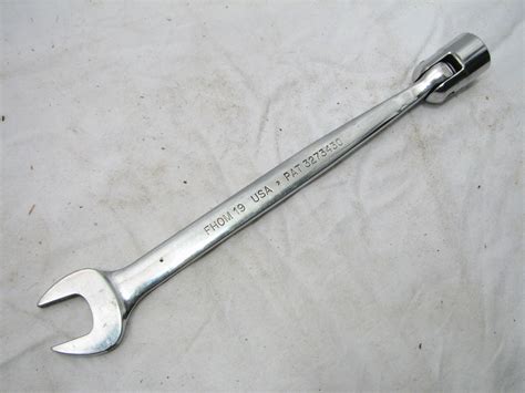 Snap On Fhom 12 Point 19mm Flex Headopen End Combination Socket Wrench