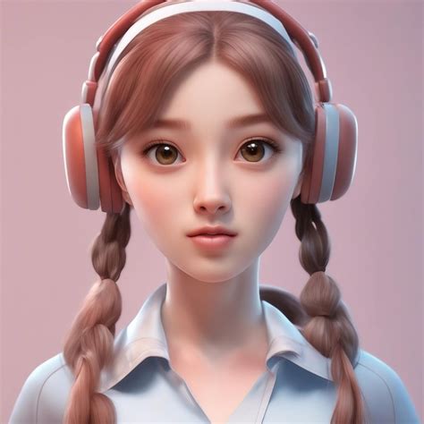 Premium Ai Image 3d Cartoon Cute Girl Game
