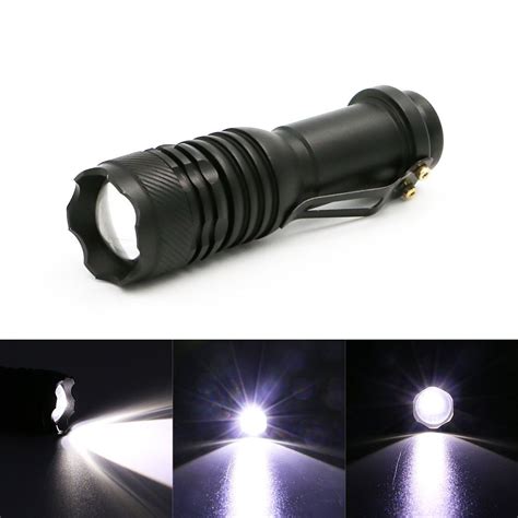 2016 New Mini Telescopic Led Adjustable Zoom Focus Flashlight Torch