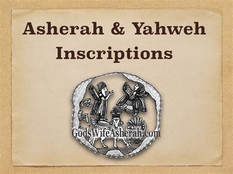 Hebrew Inscriptions Pairing Yahweh With The Goddess Asherah Hebrew