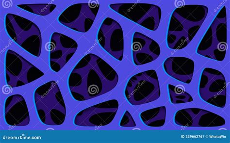 Abstract Voronoi Blocks Cell Pattern 3d Geometric Vector Background