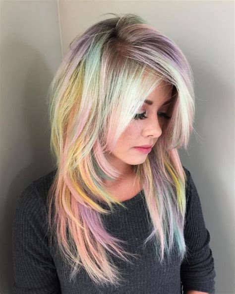 Blonde And Pastel Rainbow Hair Capellistyle