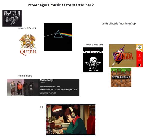 Rteenagers Music Taste Starter Pack Rstarterpacks