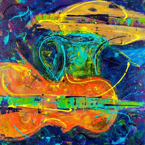 Expressionist Acrylic Paintings Music 1 By Kerima Swain Fine Art