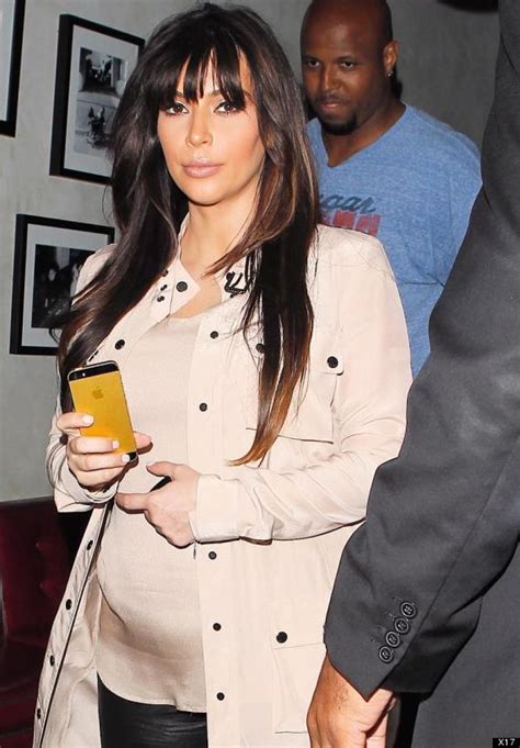 Kim Kardashians Baby Bump Growing Bigger Photo Huffpost