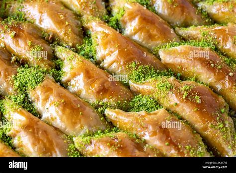 Pistachio Sobiyet Baklava Traditional Turkish Cuisine Delicacies