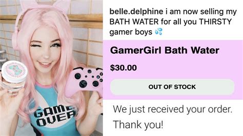 Belle Delphine The Bathwater For Sale Girl Is Back On Youtube Page