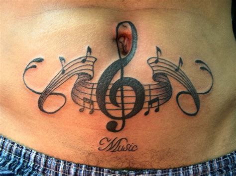 Pretty music and star symbol tattoos is a sort of a symbolic departure unlike women, who often make a pretty music and star symbol tattoos on the lower back, the men take advantage of the top, particularly the blade area. Music Tattoos