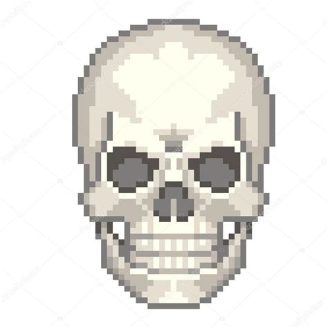 Pixel Human Skull Isolated Vector Stock Vector Image By Andegraund