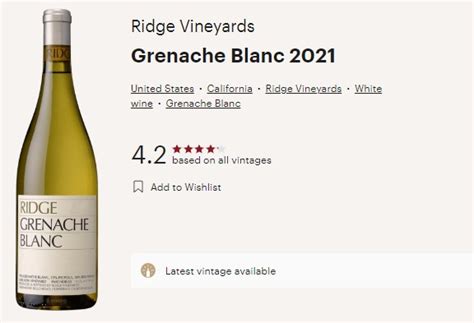 Ridge Estate 2021 Grenache Blanc