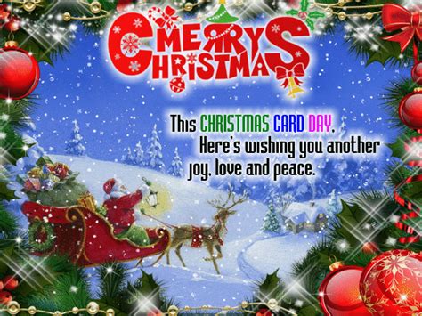 A Nice Christmas Card Day Message Free Christmas Card Day Ecards 123