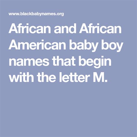 Popular african dutch (afrikaans) names among americans. Pin on Baby boy names