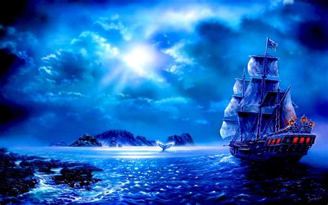 Ships And Moon Wallpapers 4k Hd Ships And Moon Backgrounds On