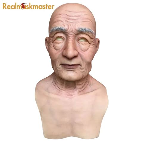 Realmaskmaster Realistic Silicone Halloween Mask Party Supplies Artificial Latex Adult Old Man