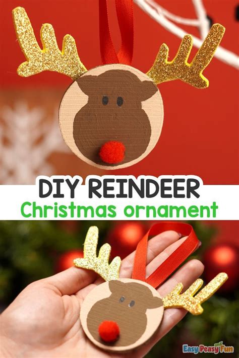 Reindeer Wooden Slice Ornaments Unique Christmas Ornaments Christmas