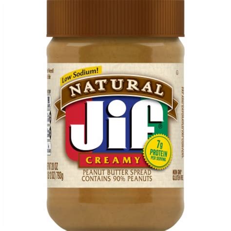 Jif Natural Creamy Peanut Butter Spread Oz Food Less