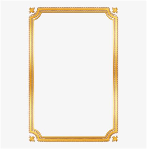 Download Gold Frame Png Fancy Gold Border Png Transparent Png