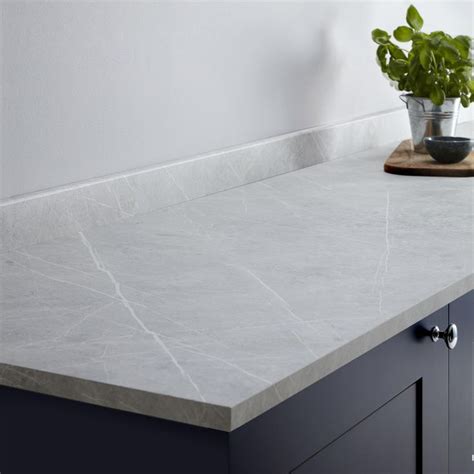 Countertops, faucets, sinks, toilets, cabinets, saunas, hot tubs Light Grey Marble Effect Laminate Worktop | Laminate ...