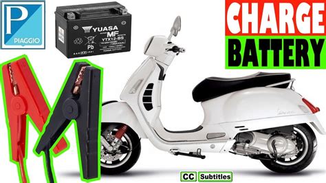 How To Charge Battery On A Vespa Gts Youtube