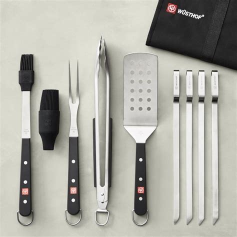 wüsthof 8 piece bbq set with bag grill tools williams sonoma