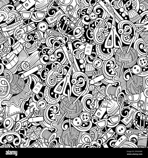 Handmade Hand Drawn Doodles Seamless Pattern Stock Vector Image And Art