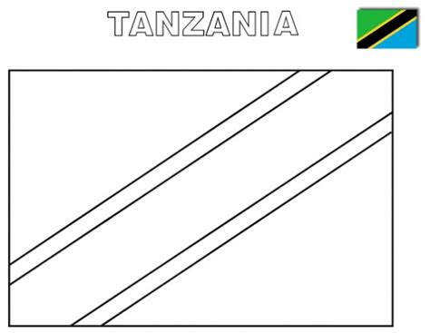 Geography Blog Tanzania Flag Coloring Page