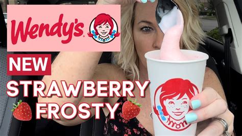 Wendys New Strawberry Frosty Review 🍓 Youtube