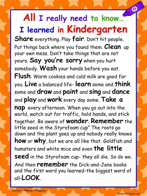 Image Result For Everything I Need To Know I Learned In Kindergarten