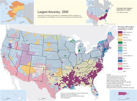 Largest Ancestry Groups By County 2000