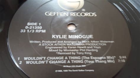 Kylie Minogue カイリー ミノーグ Wouldnt Change A Thing 1989年 Us盤 オリジナル 12”シングル