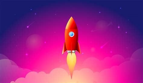 Premium Vector Rocket Launch Ship Like Business Product On A Market