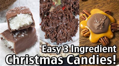 easy 3 ingredient christmas candy recipes youtube