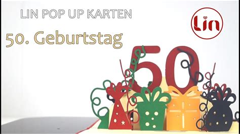 Pop up karte mama zum ausdrucken : Pop Up 3D Karte zum Geburtstag - 3D Klappkarte 50. Geburtstag - YouTube