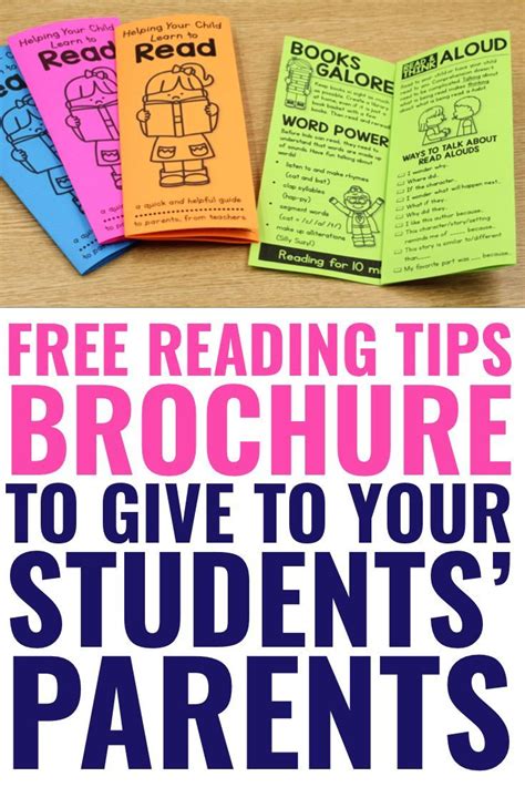 Free Reading Tips Brochure To Parents From Teachers Artofit