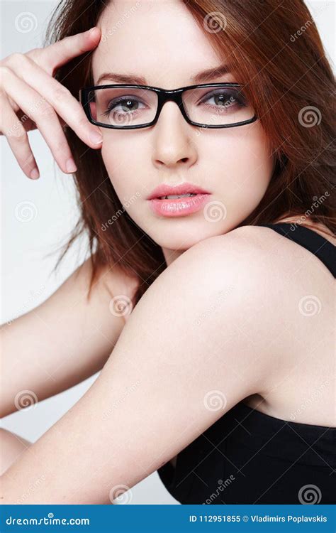 Awesome Girl In Eyeglasses Stock Image Image Of Girl 112951855