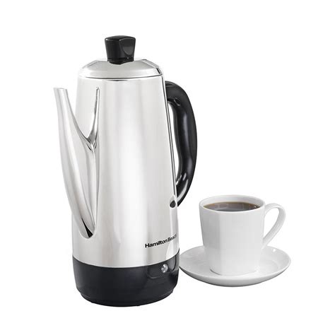 Hamilton Stainless Steel Electric Percolator 12 Cup Drip Free Spout Coffee Maker 40094406166 Ebay