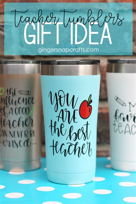In honor of teacher appreciation (and because i love to craft!), i compiled a list of 12 cricut gift ideas for teachers. Teacher Tumblers with Cricut® {tutorial} + Giveaway (With ...