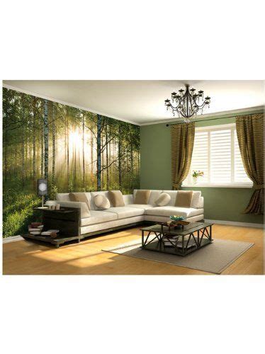 1wall Stunning Green Forest Green Trees And Sunrise Wallpaper Wall